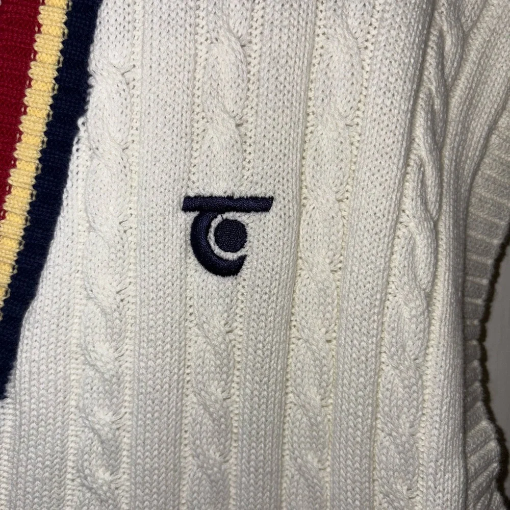 NWT Tretorn x Anthropologie Longline Short Sleeve Cardigan White Womens M Preppy - Picture 7 of 11